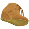Kids Ankle Boots Faux Suede Low Heel Casual Wedges Tan