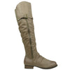 Womens Riding Over the Knee Boots Taupe