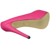 Womens Platform Shoes Faux Leather Stiletto Pumps Pink