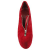 Womens Ankle Boots Closed Toe High Heel Zip Up Platform Dress Shoes Red