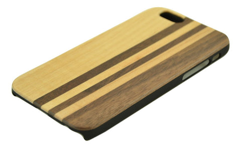 Wooden Case iPhone 6 Hard Cover Stripe Cellphone Protector Mix