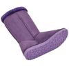Womens Fur Cuff Mid Calf Boots Purple