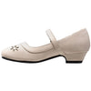 Kids Dress Shoes Mary Jane Ankle Strap Closed Toe Pumps Nude