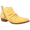 Womens Ankle Boots Western Block Heel Bootie Zipper Tassel Accent Shoes Yellow