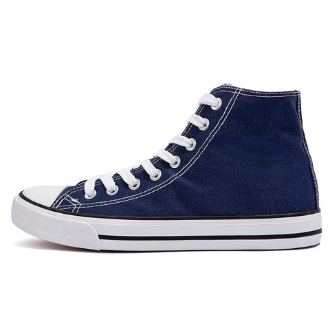 SOBEYO Women's Sneakers Canvas Lace Up High Top Casual Comfort Shoes Navy