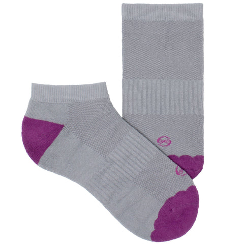 Women's Socks No Show Performance Flower Scalloped Athletic Comfortable Sock Magenta
