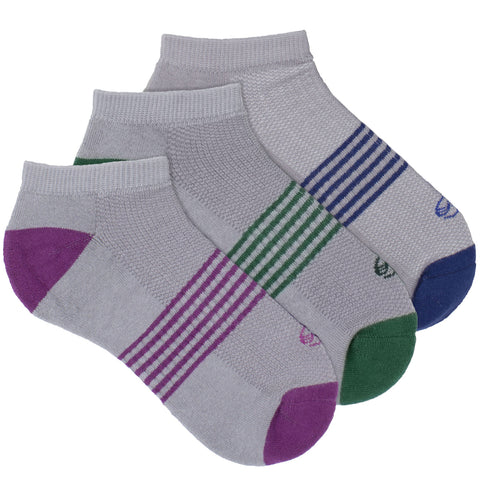 Women's Socks No Show Athletic Comfortable Performance Striped Sock Mix