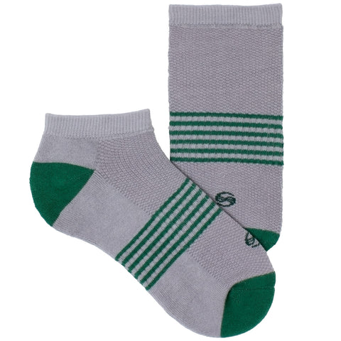 Women's Socks No Show Athletic Comfortable Performance Striped Sock Green