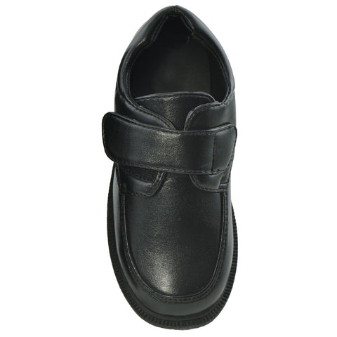 Boys Dress Shoes Tonal Stitch Monk Strap Closed Toe Shoes Black