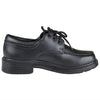Boys Dress Shoes Tonal Stitch Mock Toe Lace Up Oxford Black