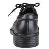 Boys Dress Shoes Tonal Stitch Mock Toe Lace Up Oxford Black