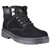 Mens Boots Lace Up Eyelet Suede Leather Hiking Shoes Black