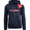 Men's Navy American Home State and City USA Pull Over Hoodie