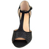 Womens Dress Sandals Rhinestone Studded Glitter High Heel Shoes black