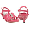Kids Dress Sandals Strappy Rhinestones Cross Embellishment Pink