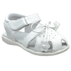 Toddler Flat Sandals Tassled Bow Flower Accent Comfort Dress Shoes White