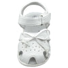 Toddler Flat Sandals Tassled Bow Flower Accent Comfort Dress Shoes White