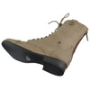 Womens Ankle Boots Camouflage Lining Lace Up Combat Shoes Beige