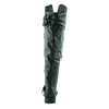 Womens Over the Knee Boots w/ Buckle Straps Black