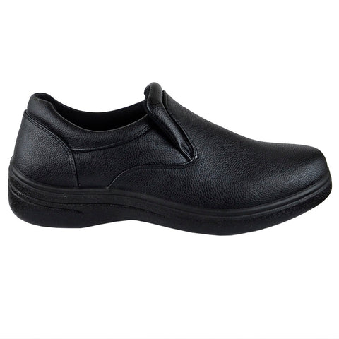 Mens Dress Shoes Slip On Padded Vamp Walking Casual Oxford Black