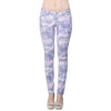 Womens Pant Floral Print Low Rise Stretch Skinny Jeans Purple