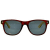 Unisex Classic Bamboo Wood Temples UV protection Wayfarer Sunglasses Brown