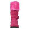 Kids Mid Calf Boots Fur Cuff Heart Buckle Accent Casual Comfort Shoes Pink
