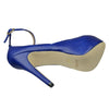 Womens Platform Shoes Sexy Scoop Vamp High Heel Dress Shoes Blue