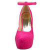 Womens Platform Shoes Sexy Glitter Scoop Vamp High Heel Dress Shoes Pink