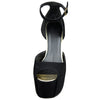 Womens Platform Sandals Peep Toe and Side Cutout Sexy Stiletto Shoes black