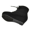 Kids Ankle Boots Lace Up Suede Casual Wedge Shoes black