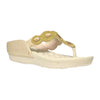 Kids Dress Sandals Rhinestone Flip Flop Comfort Thong Wedges Gold