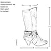 Kids Mid Calf Boots Elasticized Back Low Heel Double Side Buckles Black
