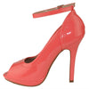 Womens Dress Shoes Stiletto Tonal Stitch Peep Toe Pumps Pink