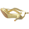 Kids Dress Sandals Teardrop Rhinestone Strap Girls Heel Shoes Gold