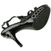 Womens Dress Sandals Bow Tie Drop Embellished High Heels black