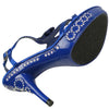 Womens Dress Sandals Bow Tie Drop Embellished High Heels Blue
