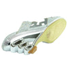 Womens Dress Sandals Rhinestone Glitter Cutout Wedge Heel Sandals Silver