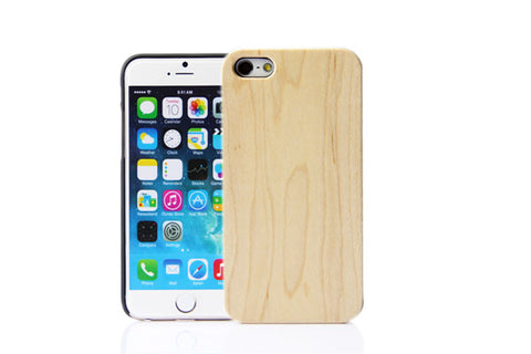 Wooden Case iPhone 6 Hard Cover Cell Phone Protector Maple Bei Beige