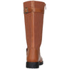 Generation Y Girls' Knee High Riding Boots Elastic Back Zip Close Light Brown