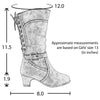 Kids Knee High Boots Corset Lace Up Back Buckle Strap Low Heel Shoes Brown