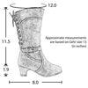 Kids Knee High Boots Corset Lace Up Back Buckle Strap Low Heel Shoes Black