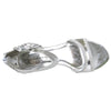 Kids Dress Sandals Flower Rosette Rhinestones Adjustable Ankle Strap Silver