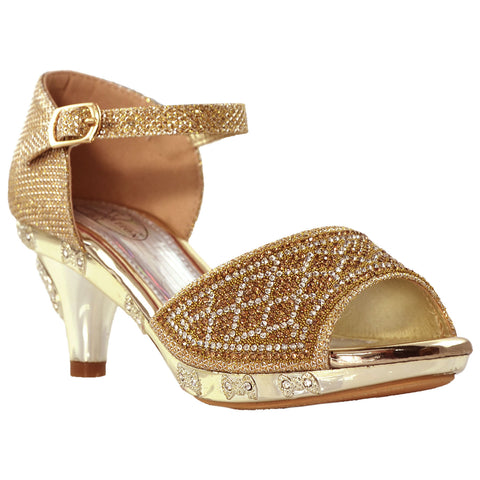 Buy Rose gold Heeled Sandals for Women by Shamayra Online | Ajio.com
