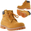 Men's Water Proof Work Boots Ankle Padded Hiking Lace up 7 Eyelets Tan