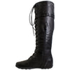 Women's Lace-Up Combat Knee High Boots