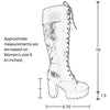 Womens Combat Heeled Knee High Boots Taupe