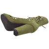 Womens Ankle Boots Lace Up Ghillie High Heel Shoes Olive