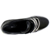 Womens Platform Shoes Rhinestone Accent Low Top Hidden Wedge Sneakers Black