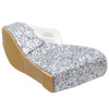 Womens Platform Sandals Glitter Flower Sequins Slip On Wedges Silver